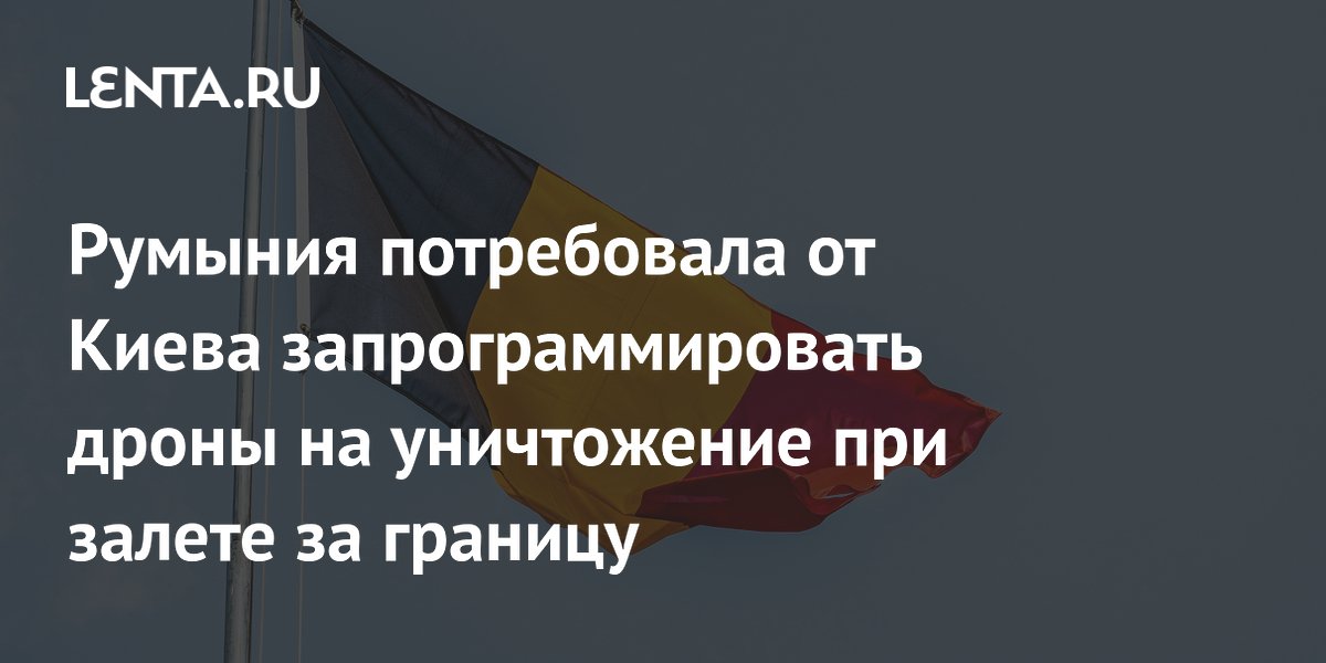 Румыния потребовала от Украины настроить дроны на самоуничтожение при залете за границу