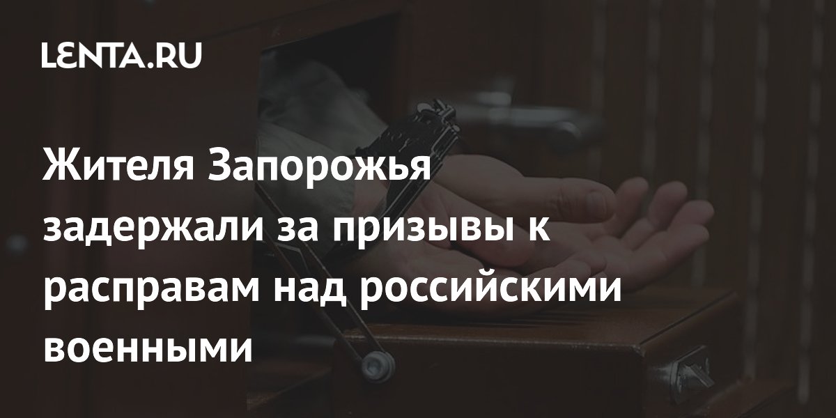 В Запорожье задержали жителя за призывы к расправам над российскими военными