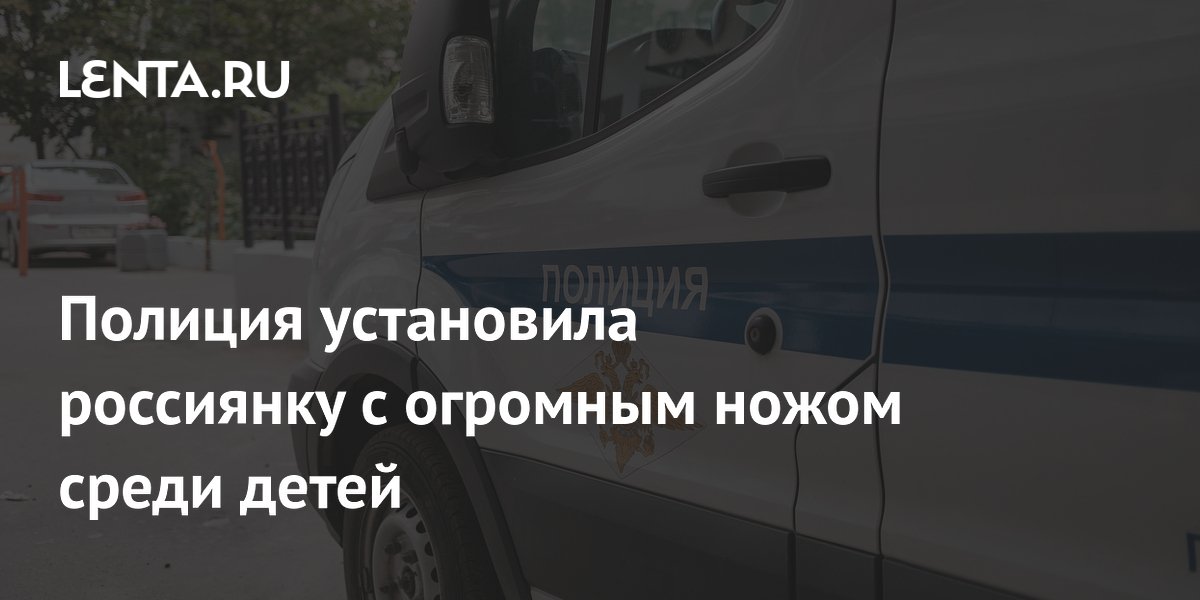 В Ставрополе полиция нашла женщину с огромным ножом, напугавшую детей