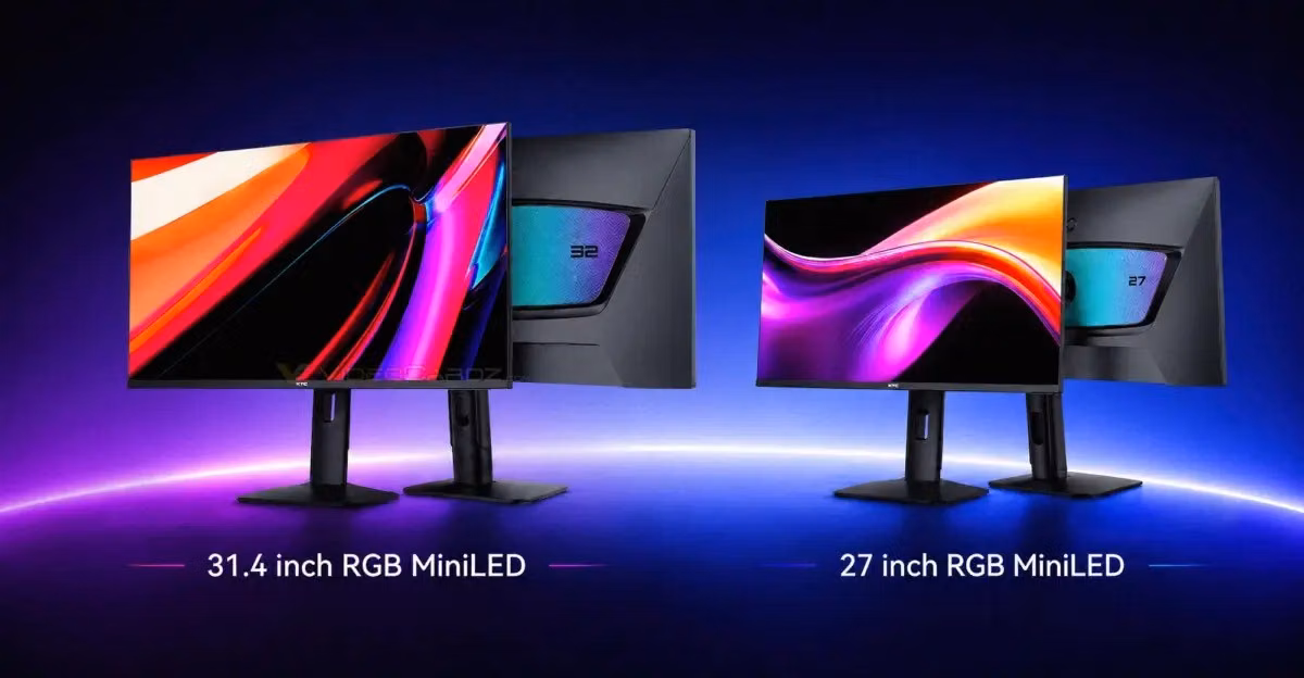 HKC представила первые мониторы RGB MiniLED 32 и 27 дюймов: 4K 165 Гц и Full HD 330 Гц