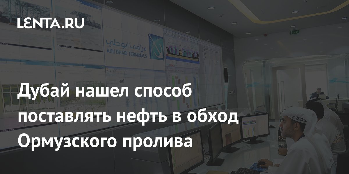 Дубай построит порт на востоке ОАЭ в обход Ормузского пролива