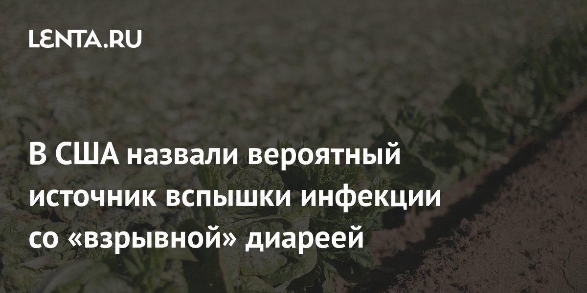 В США назвали вероятный источник вспышки инфекции с «взрывной» диареей