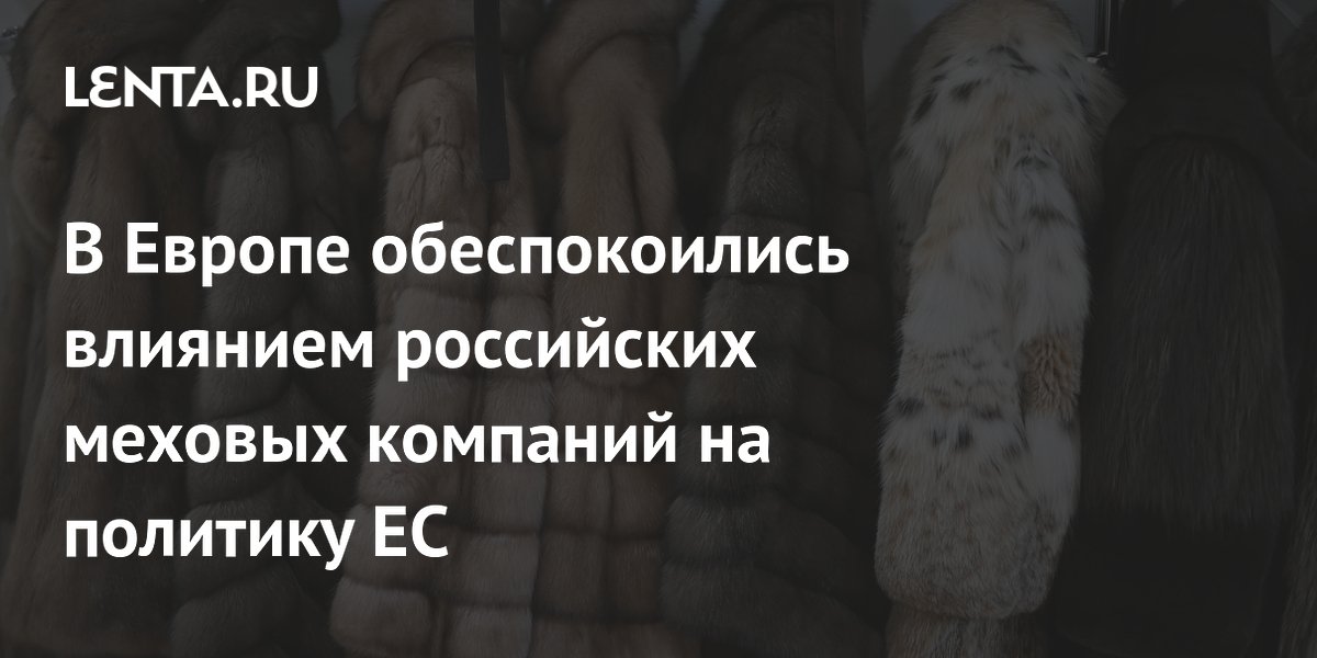 Депутат Европарламента усмотрела нарушение санкций в работе российских меховщиков