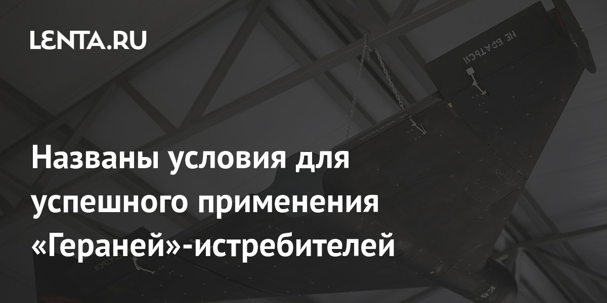 Эксперт назвал условия эффективного применения дронов-истребителей «Герань»