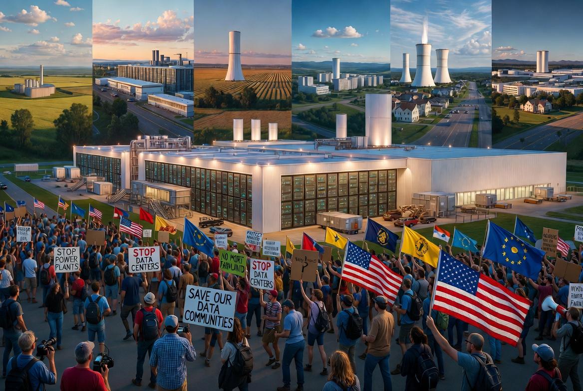 В США массовые протесты против ИИ: жители 42 штатов требуют остановить стройку дата-центров