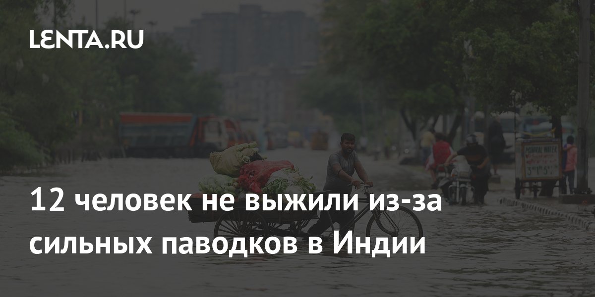Сильные паводки в Индии унесли жизни 12 человек