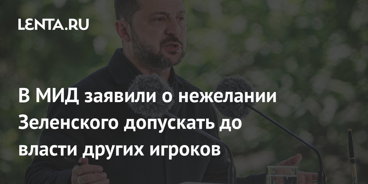 МИД: Зеленский устраняет конкурентов и не хочет допускать их к власти