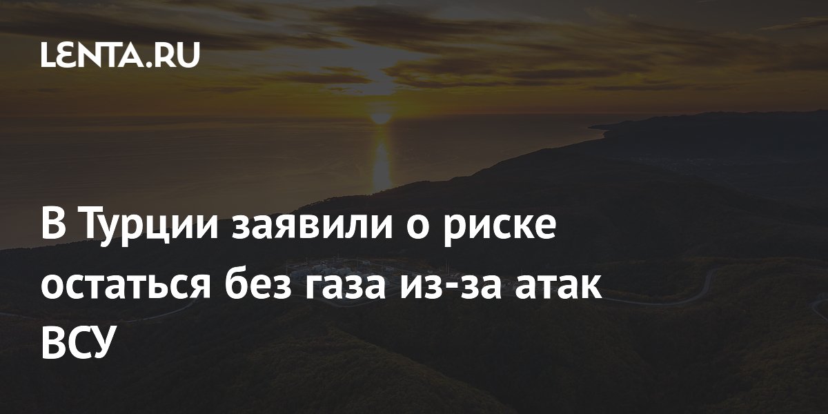 Турция рискует остаться без газа зимой из-за атак ВСУ на «Голубой поток»