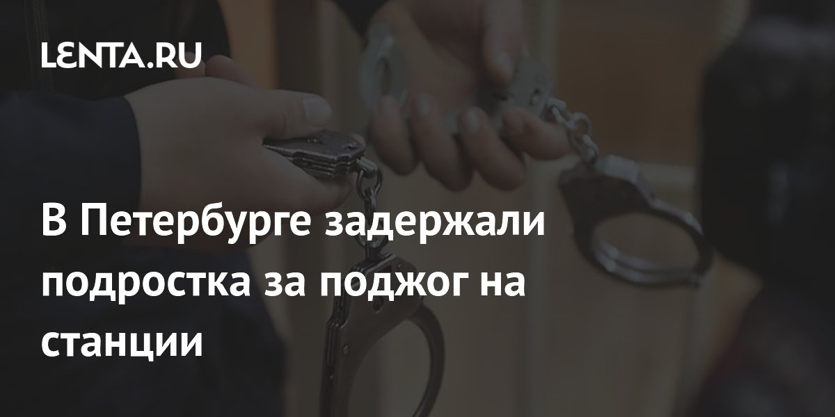 В Петербурге задержали 14-летнего подростка за поджог релейных шкафов на станции
