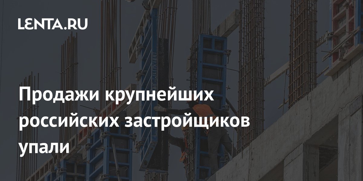 Выручка 20 крупнейших застройщиков РФ упала на 6% в первом полугодии