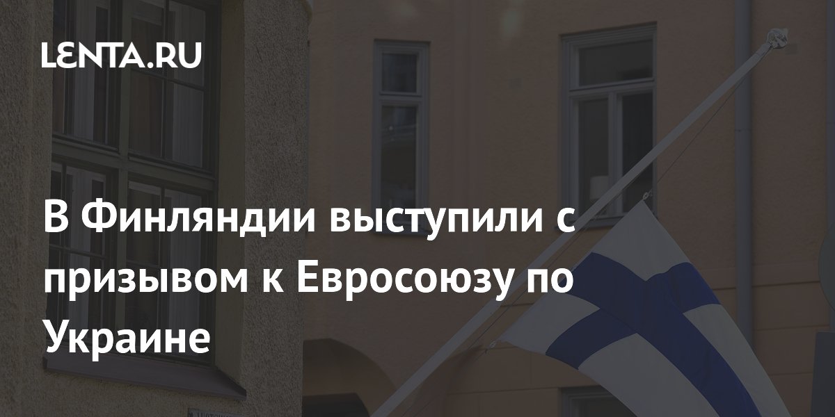 Финский политик призвал Евросоюз прекратить военную помощь Украине