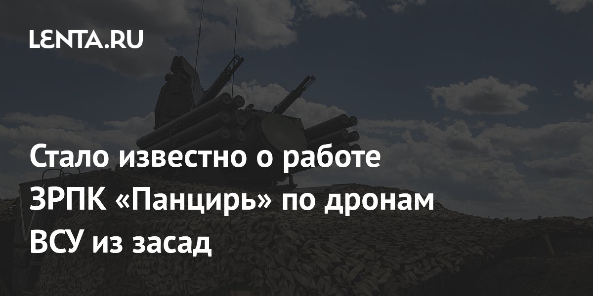 «Панцири» из засад уничтожают дроны ВСУ на маршрутах к целям — «Военная мысль»