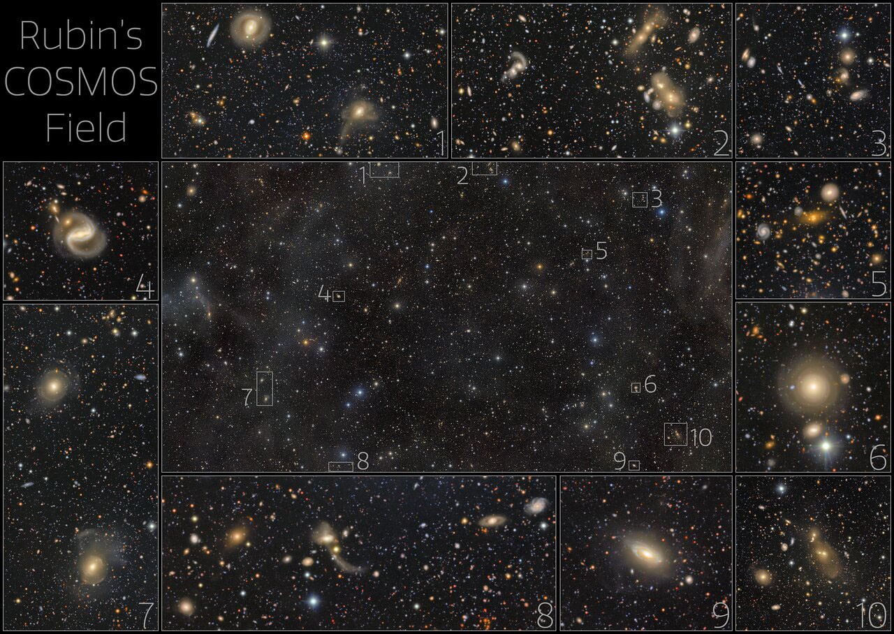 NASA показало поле COSMOS с обсерватории имени Веры Рубин