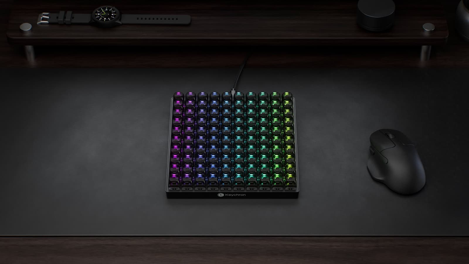 Keychron выпустила C100 8K: 100 клавиш для макросов, и все настраиваются с нуля