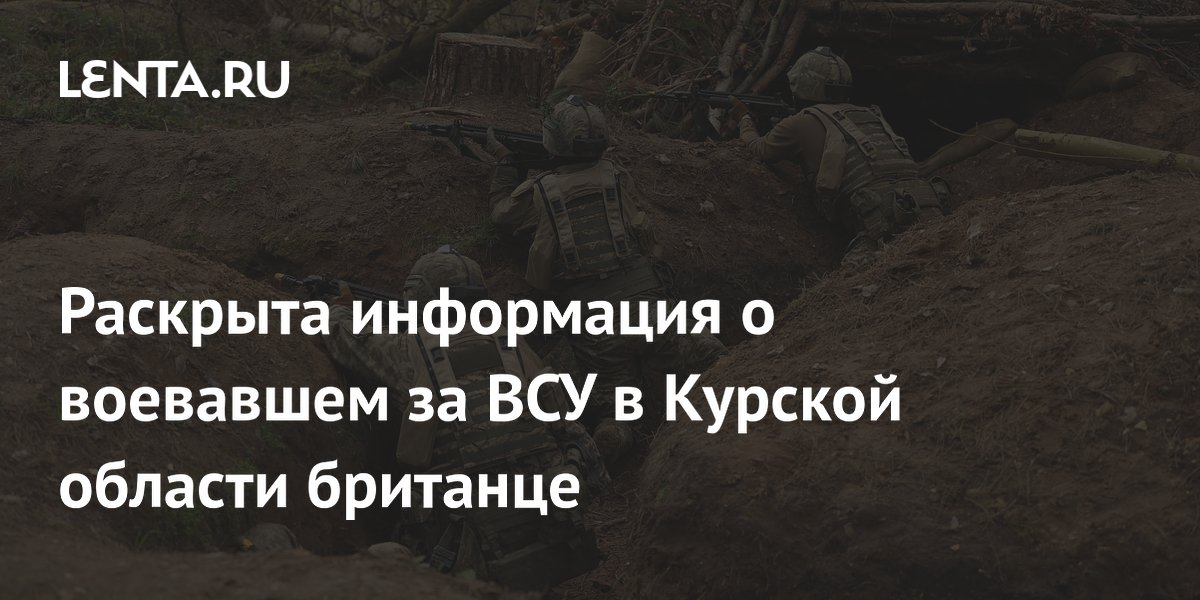 Британского наемника заочно приговорили к 8 годам за бои в Курской области