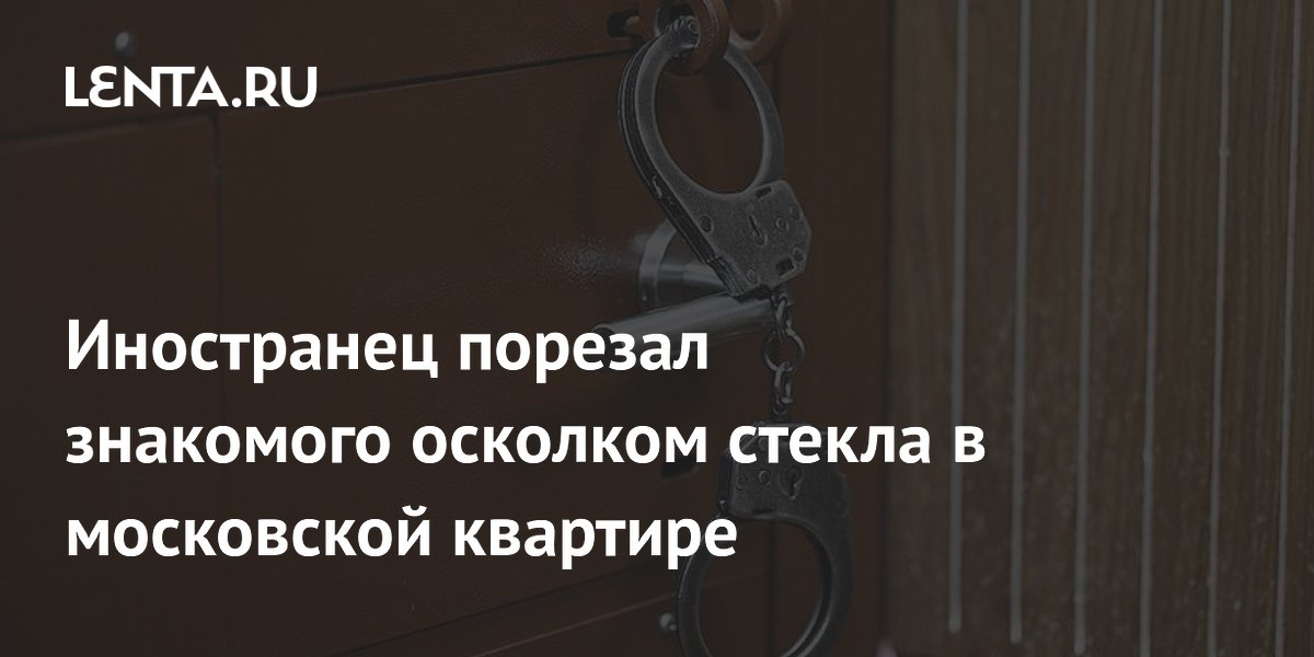 Росгвардия задержала иностранца, порезавшего знакомого осколком стекла в московской квартире