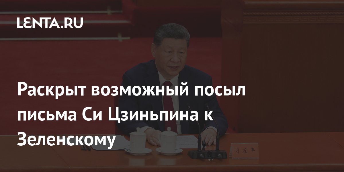 Политолог объяснил посыл письма Си Цзиньпина Зеленскому на китайском языке
