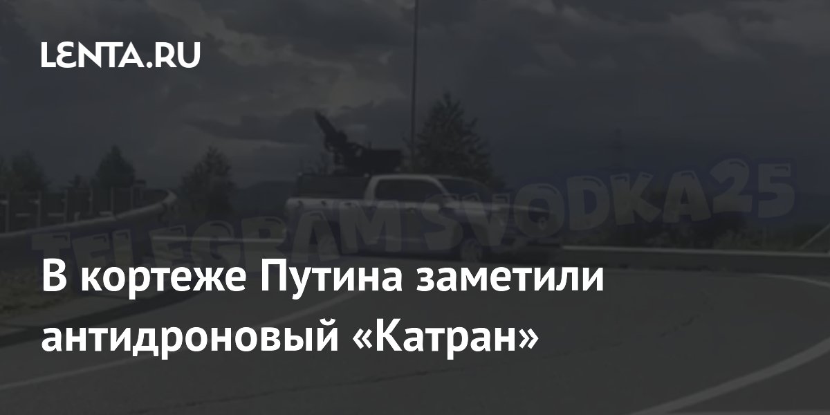 В кортеже Путина во Владивостоке заметили антидроновый комплекс «Катран»